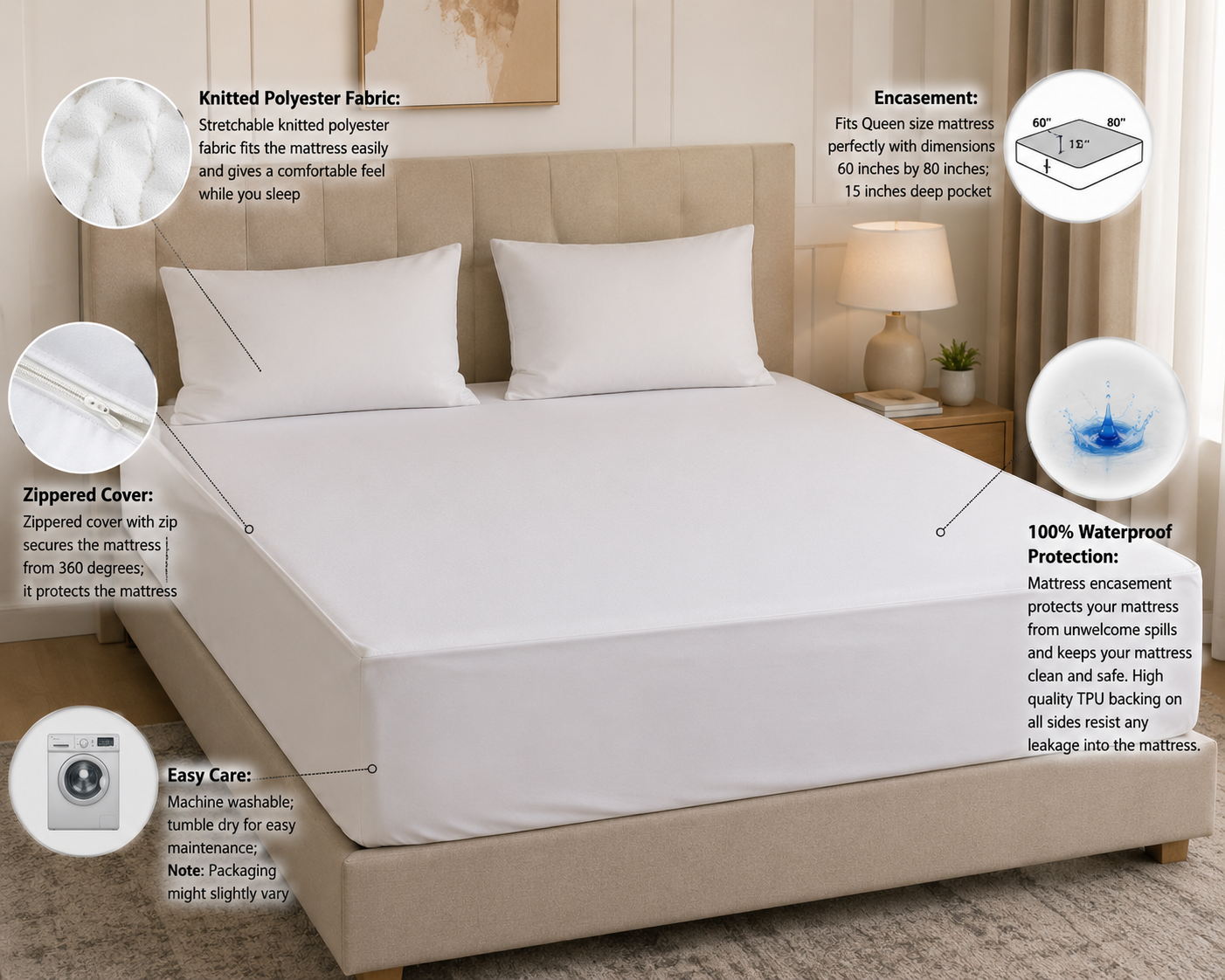 Coremaster Waterproof Bed Bug Mattress Protector