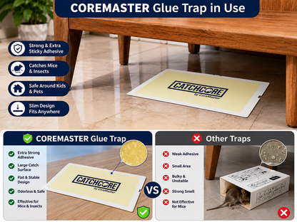 CatchCore Mouse & Insect Glue Traps for Indoor Pest Control