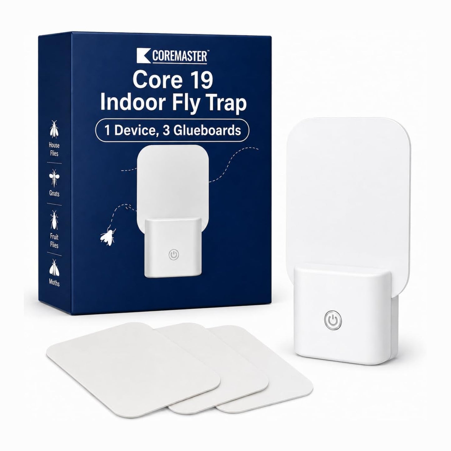 Core 19 indoor fly trap 1 device, 3 Glue Boards
