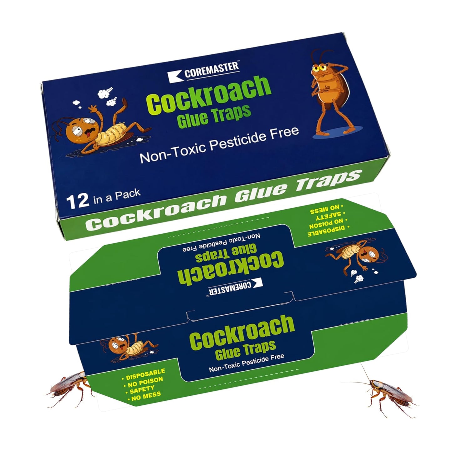 12-pack Cockroach Glue Trap (Blue)