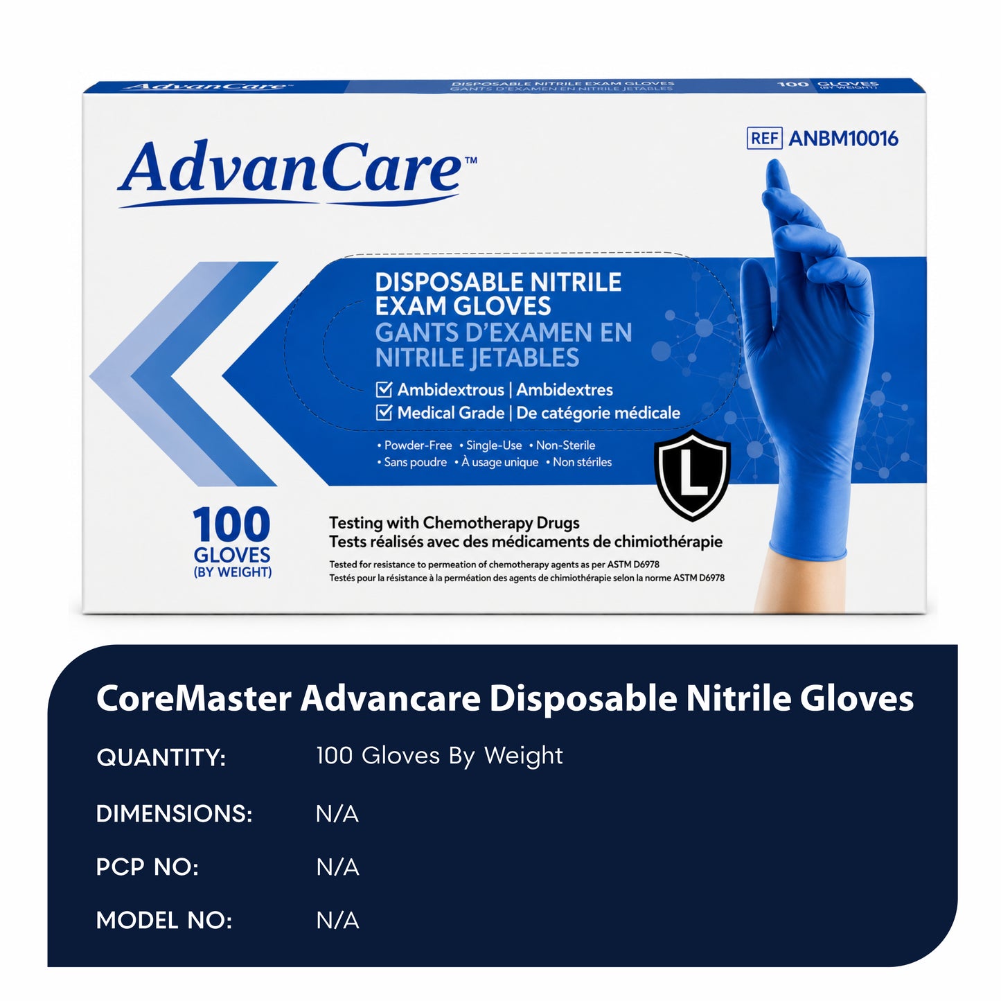 Advancare Disposable Nitrile Gloves