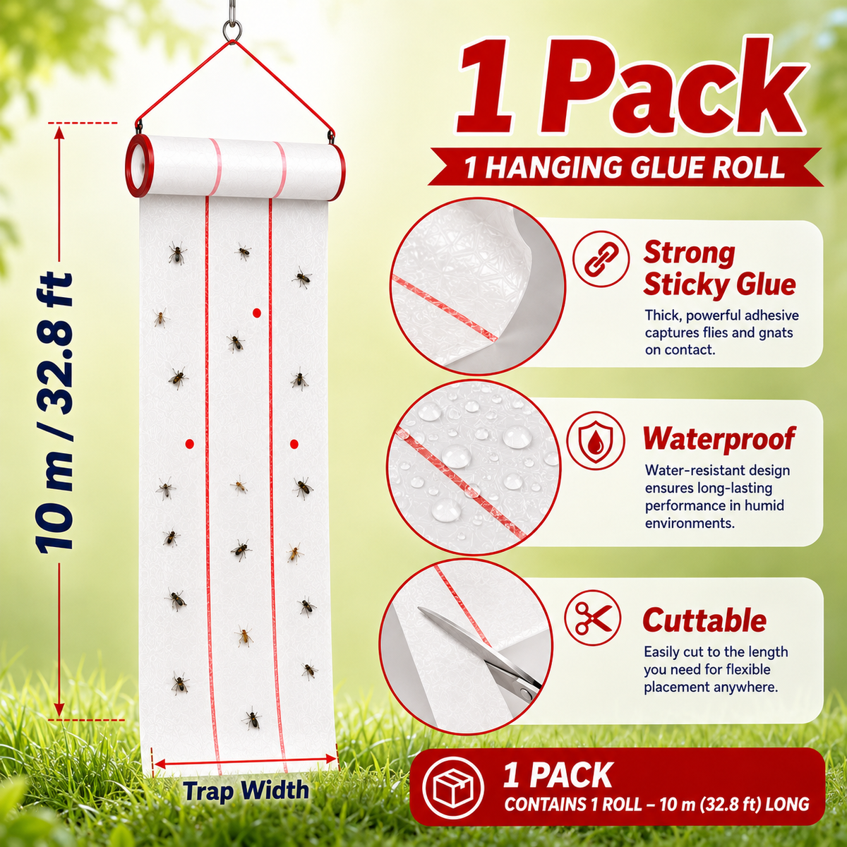 Coremaster Flying Insect Trap - Disposable Hanging Trap for Flies, Moths & Gnats