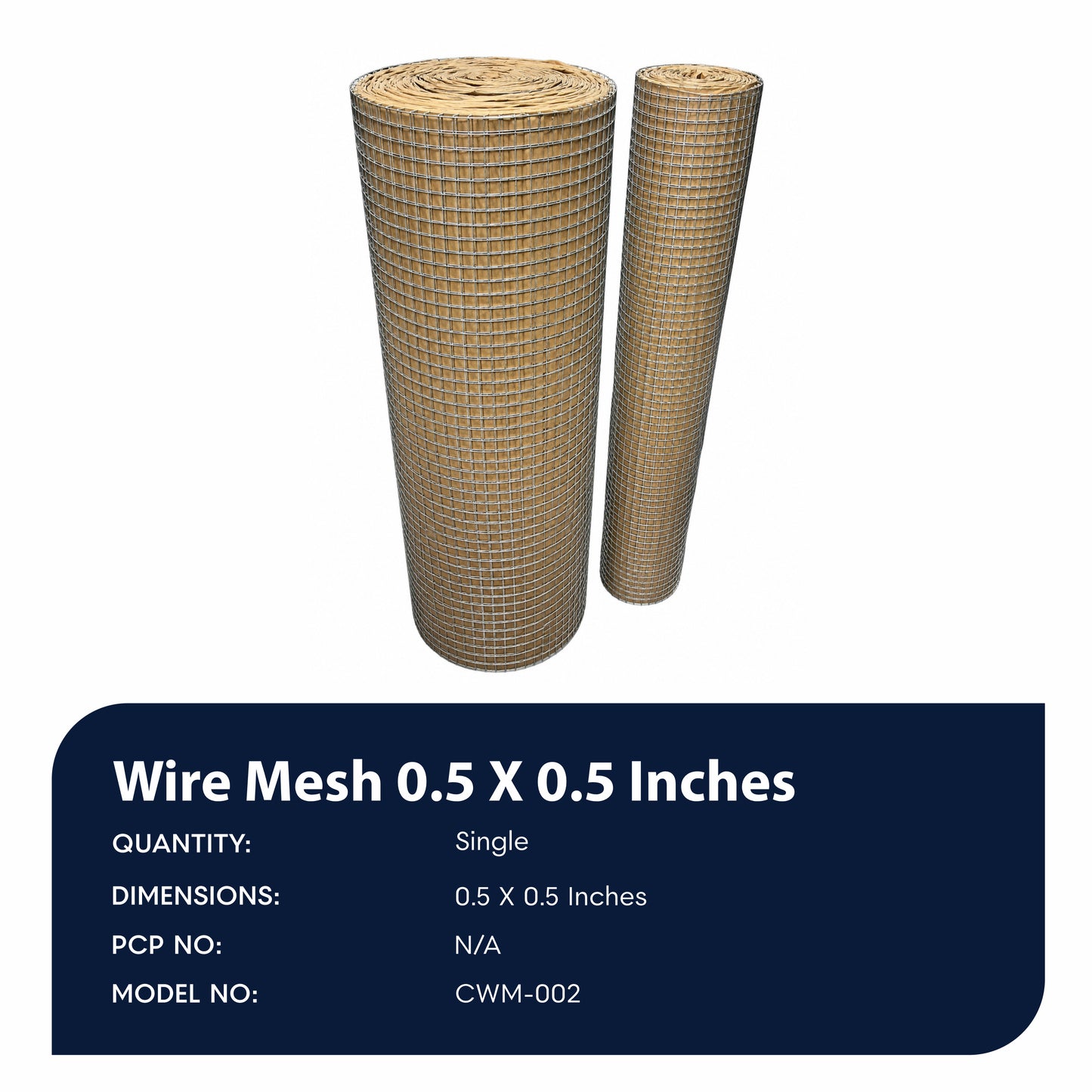 3Ftx100Ft Wire Mesh 0.5x0.5 Inches