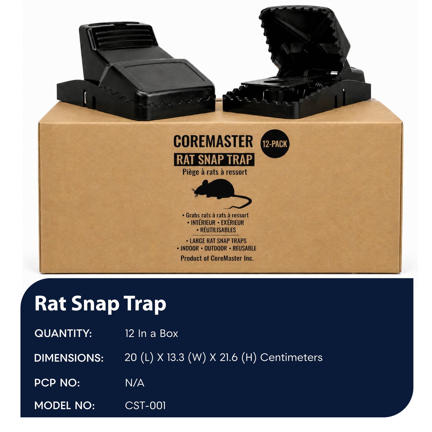 12- Pack Rat Snap Trap