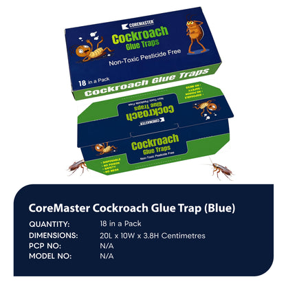 18-Pack Cockroach Glue Trap (Blue)