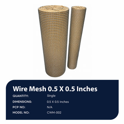 Wire Mesh 0.5x0.5 Inches