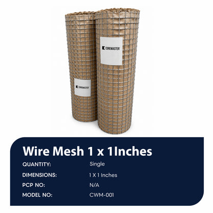 3Ftx50Ft Wire Mesh 1x1 Inches