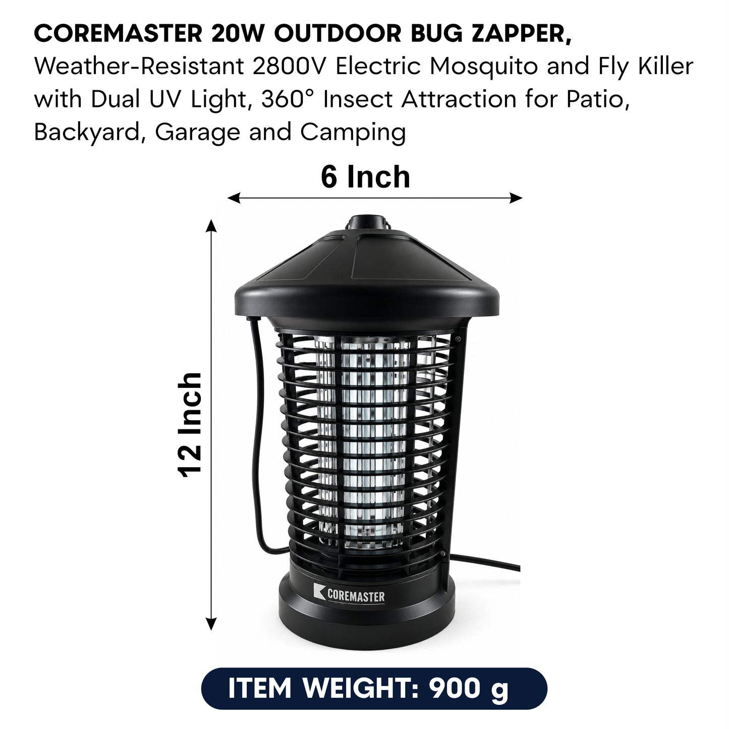 Outdoor Fly zapper Light