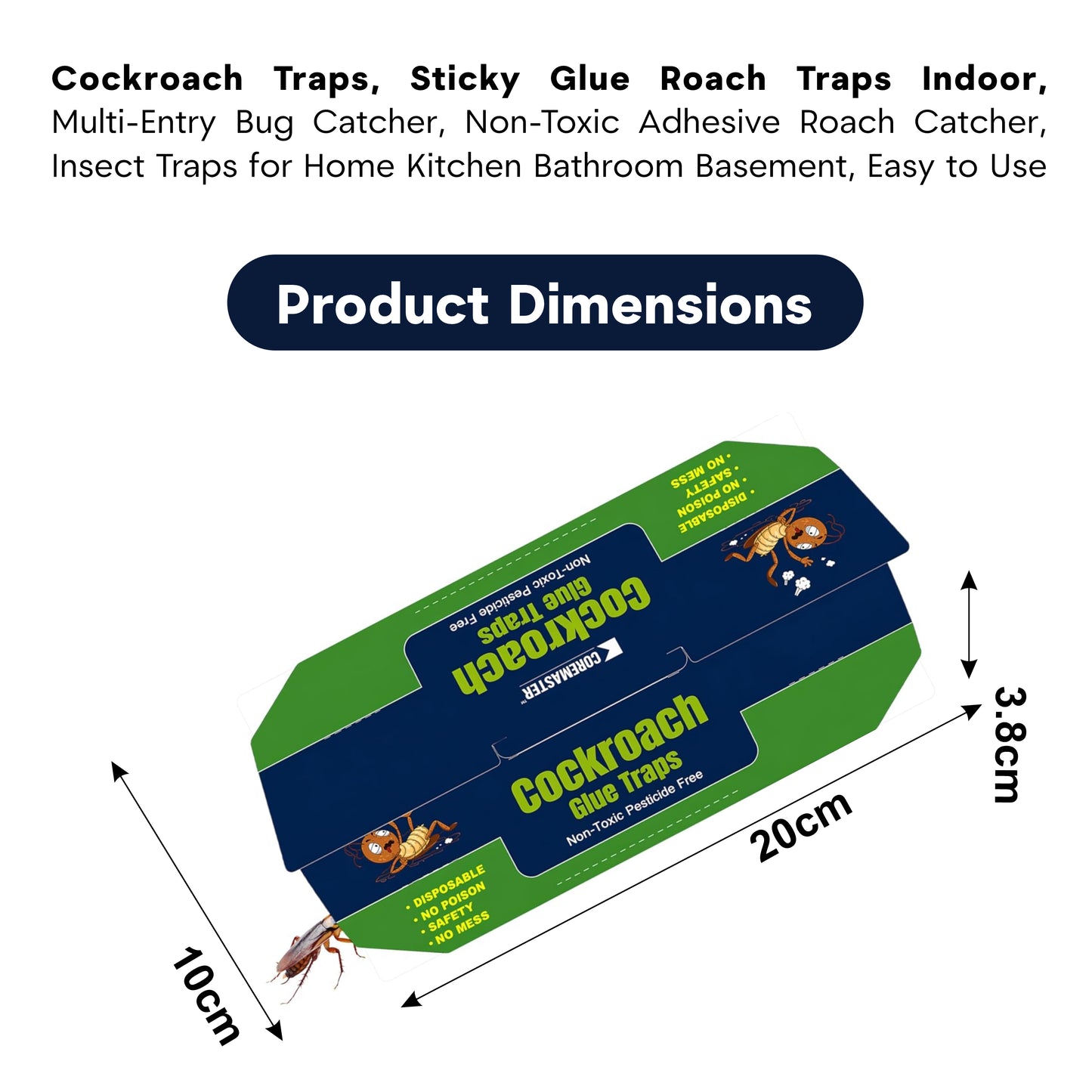 12-pack Cockroach Glue Trap (Blue)