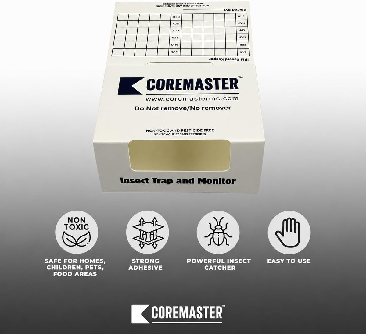 Coremaster Insect Monitor Traps for Roaches, Ants & Crawling Insects