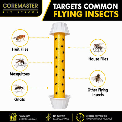 Hanging Yellow Fly Traps (8Pack) Fly Catcher for Flying Insects
