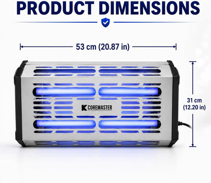 Coremaster S321 Commercial Fly Light Trap – 30W UV Indoor Fly Control with 16.5" x 11.13" Glue Board