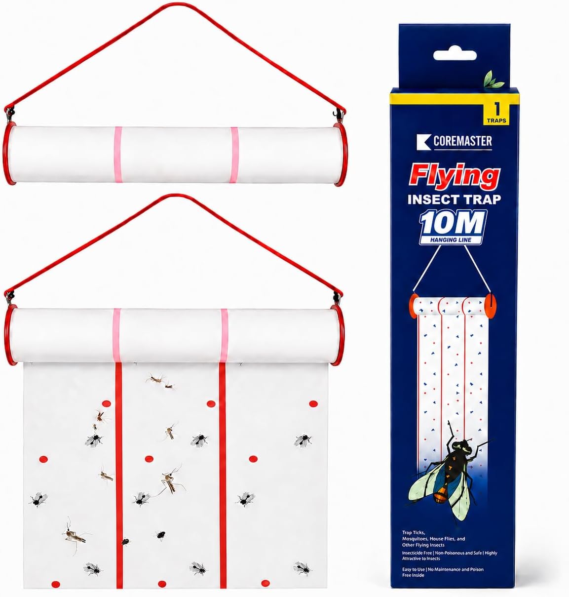 Coremaster Flying Insect Trap - Disposable Hanging Trap for Flies, Moths & Gnats