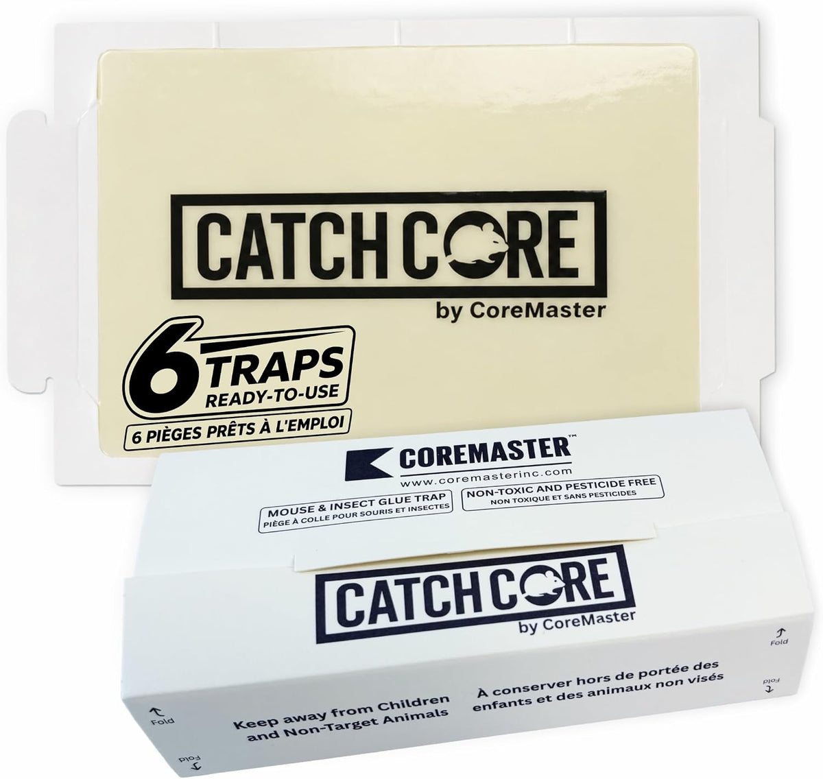 CatchCore Mouse & Insect Glue Traps - Indoor Pest Control, 6 to 72 Pack