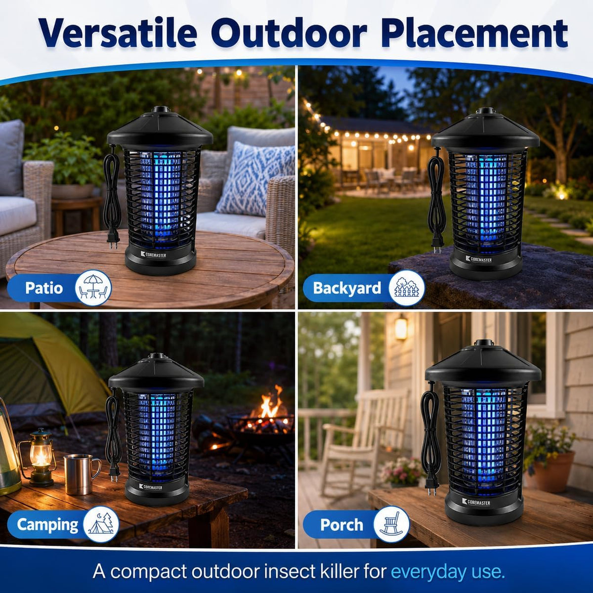 Coremaster Core 506 Outdoor Insect Killer – 18W LED Bug Zapper for Patio, Garden & Backyard