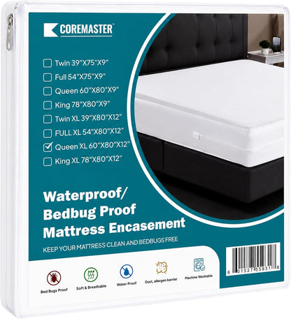 Coremaster Waterproof Bed Bug Mattress Protector - Zippered Encasement