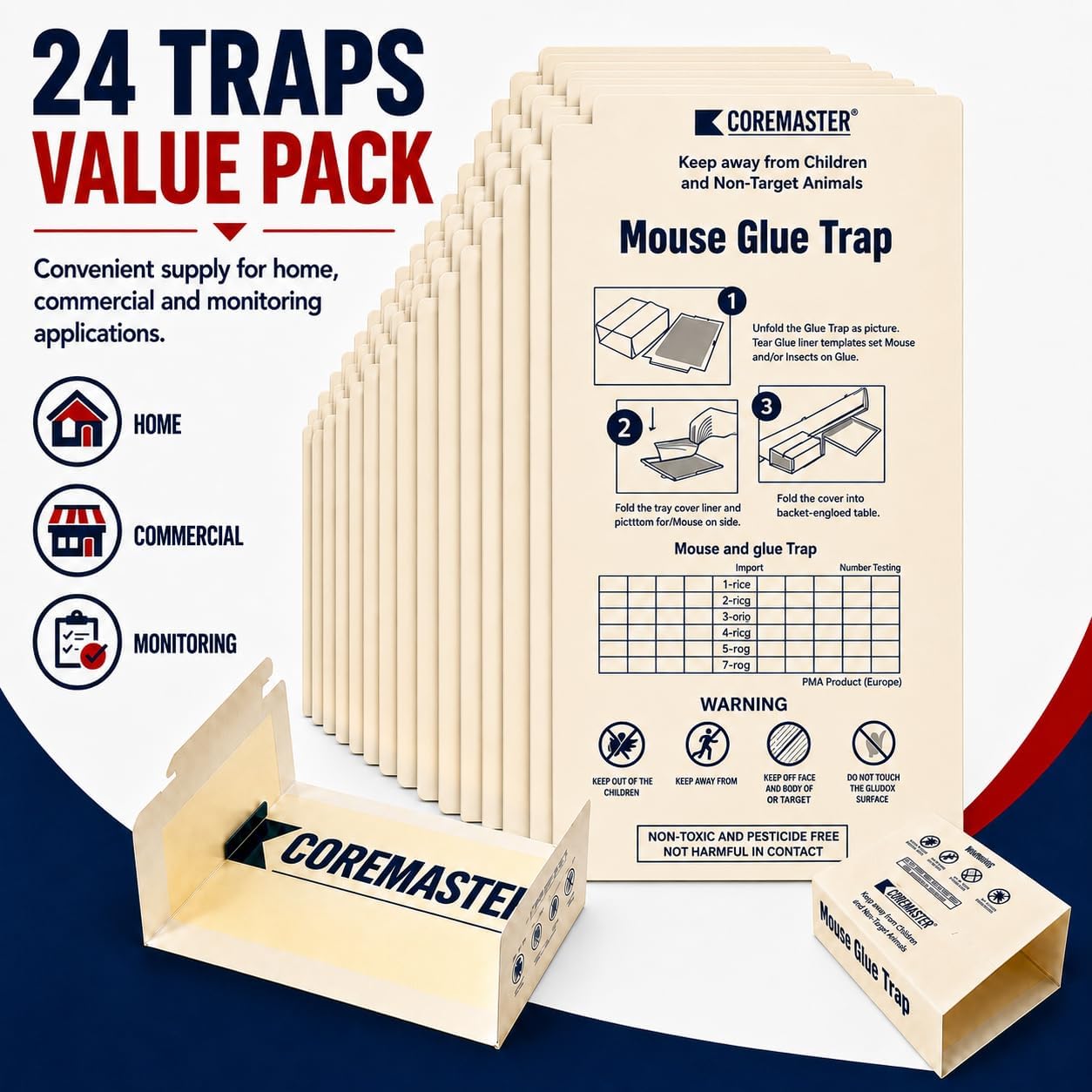 24 Pack Mouse & Insect Glue Traps – Indoor Pest Control
