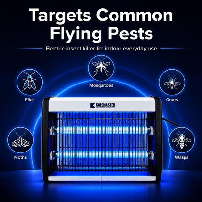 Coremaster Core 214 Indoor Insect Killer – 20W Bug Zapper for Flies, Mosquitoes, Gnats & Moths