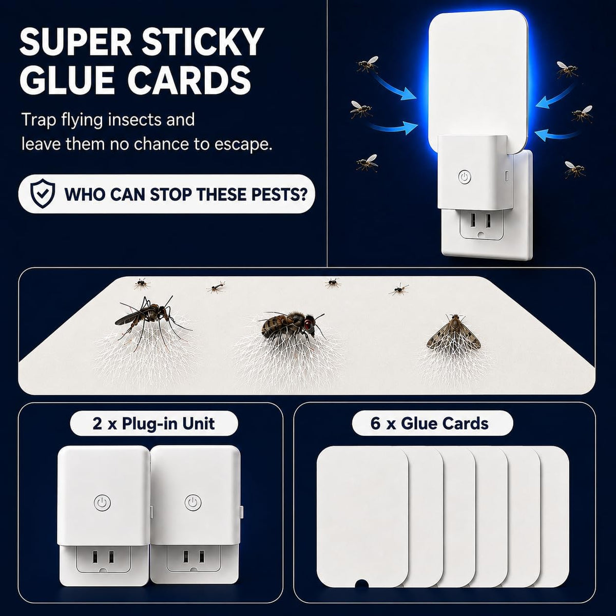 Coremaster Core 19 Indoor Fly Trap – Plug-In UV Light Trap with Glue Boards for Flies, Gnats & Moths