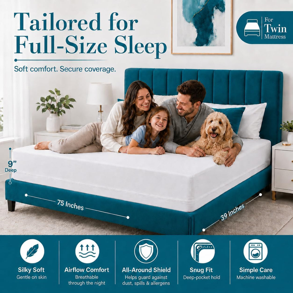 Coremaster Waterproof Bed Bug Mattress Protector - Zippered Encasement