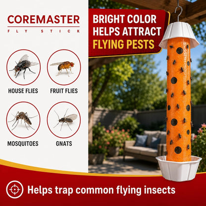 Hanging Red Fly Trap(1Pack) Sticky Catcher for Flying Insects