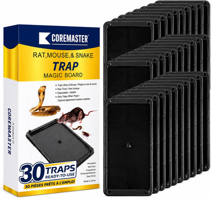 Mouse Glue Traps, 30 Pack, Sticky Traps for Mice, Rats & Snakes