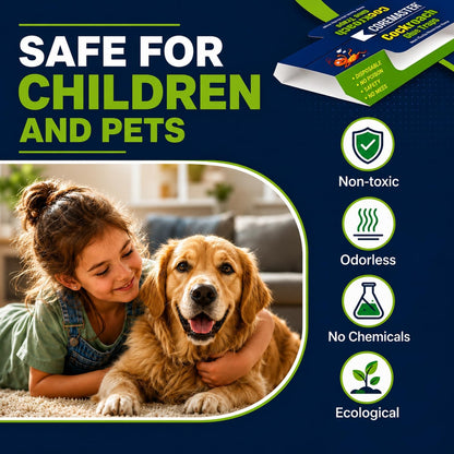 Coremaster Blue Cockroach Glue Traps for Indoor Use - 12 & 18 Pack