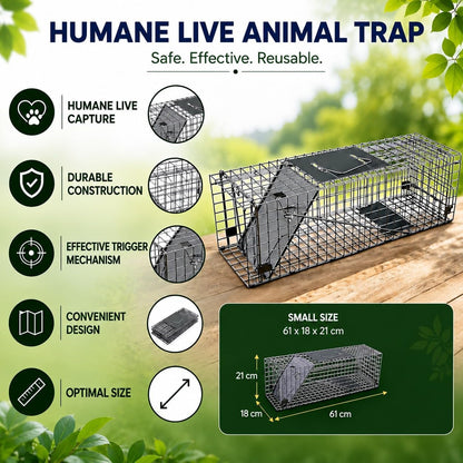 Humane Live Animal Trap for Squirrels, Skunk, Rats & Chipmunks