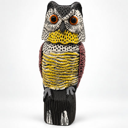 Owl Decoy Scare Birds Away, Rotating Head,Outdoor Garden Decor