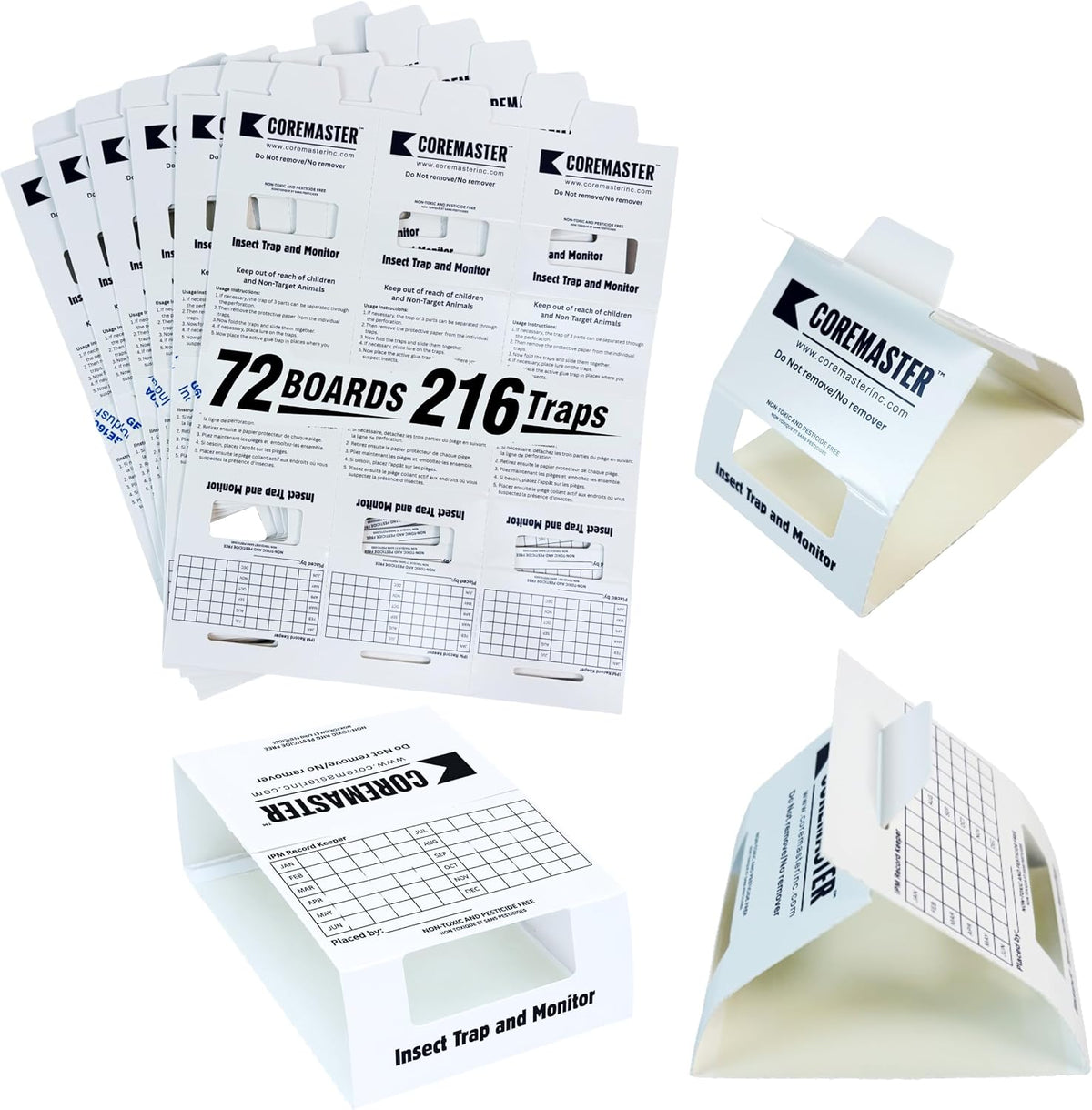 Coremaster Insect Monitor Traps for Roaches, Ants & Crawling Insects