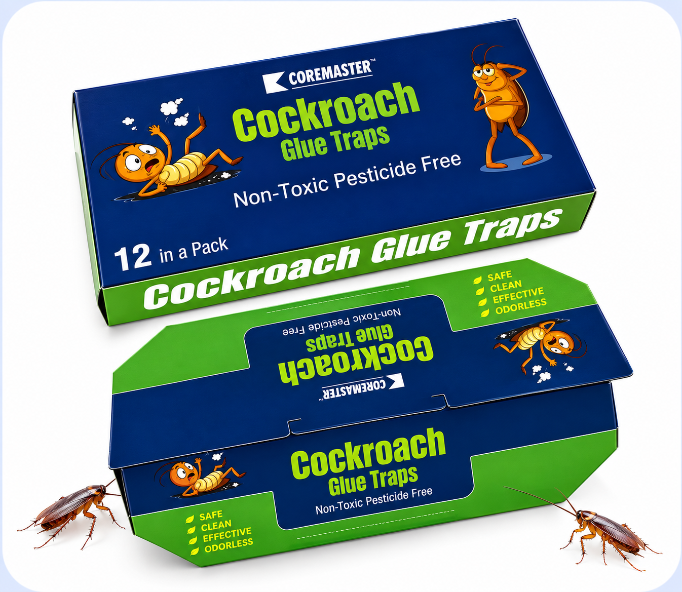 CoreMaster Cockroach Glue Trap (Blue)