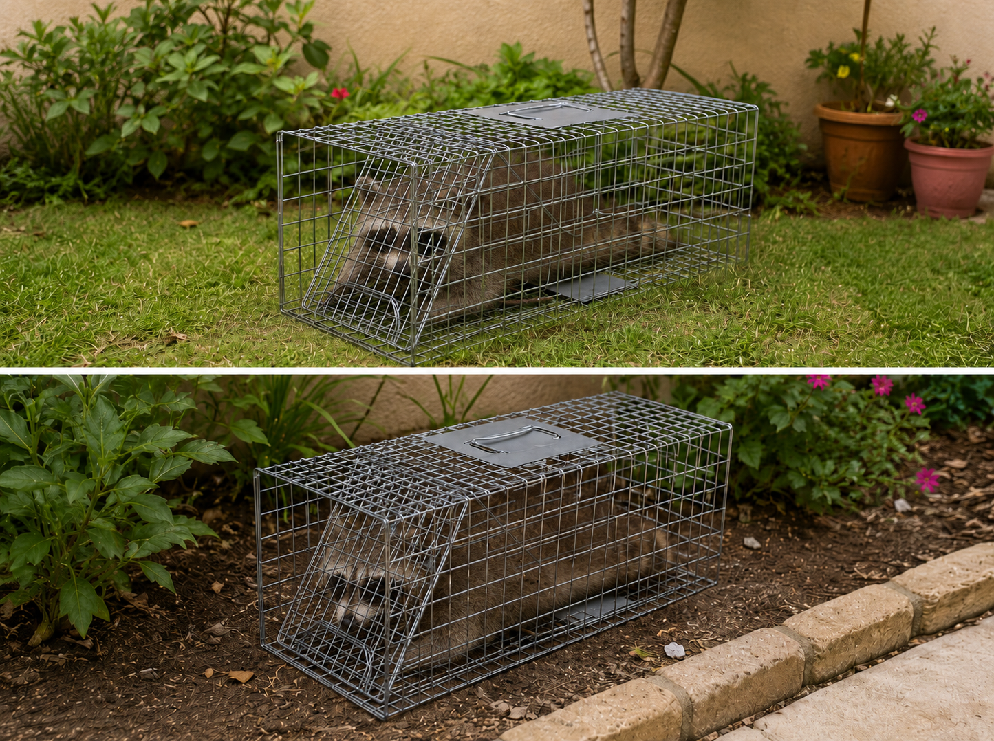Coremaster Humane Live Animal Trap - Foldable Galvanized Steel Cage