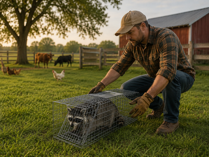 Coremaster Humane Live Animal Trap - Foldable Galvanized Steel Cage