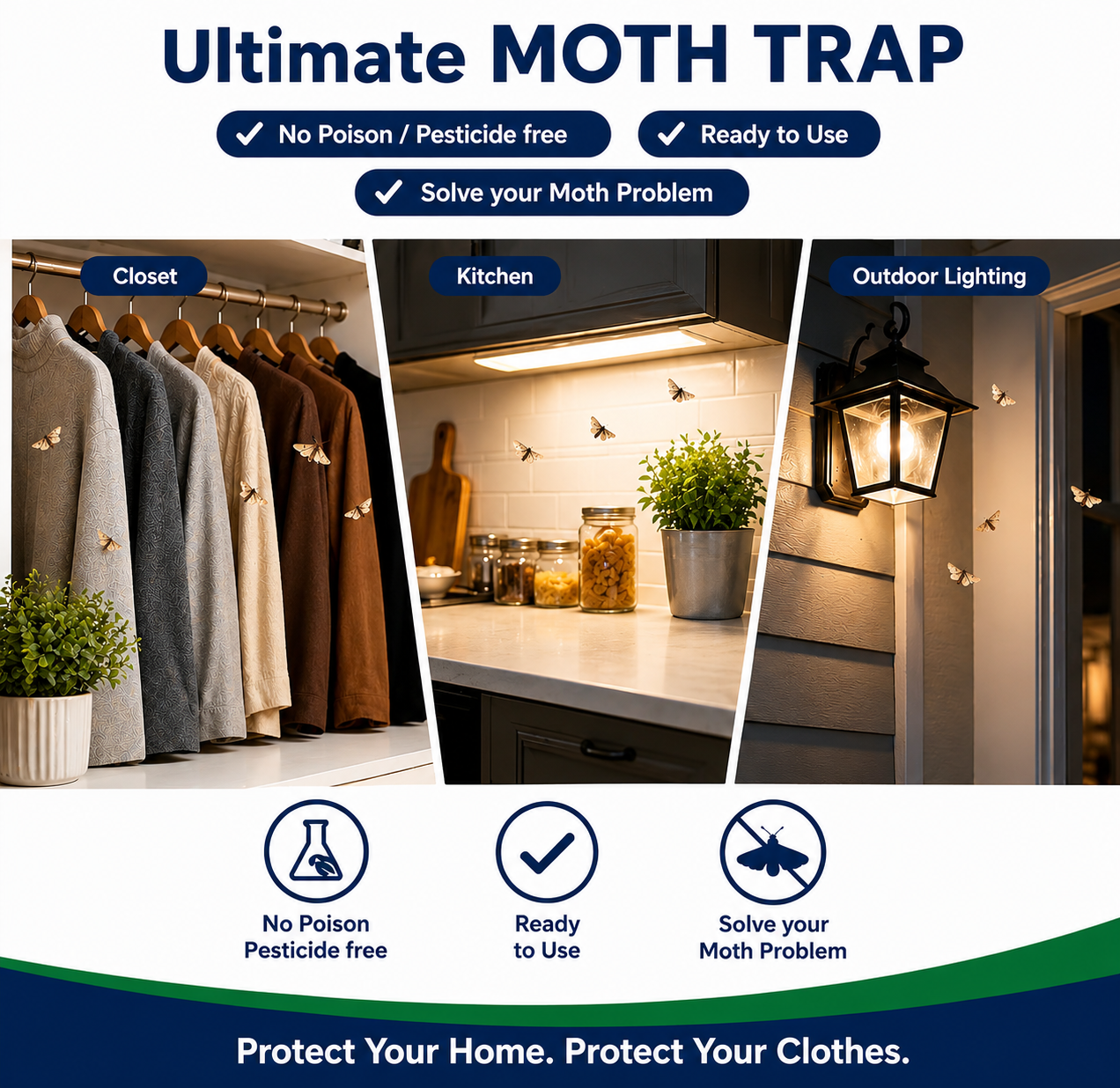 Coremaster Clothes Moth Traps