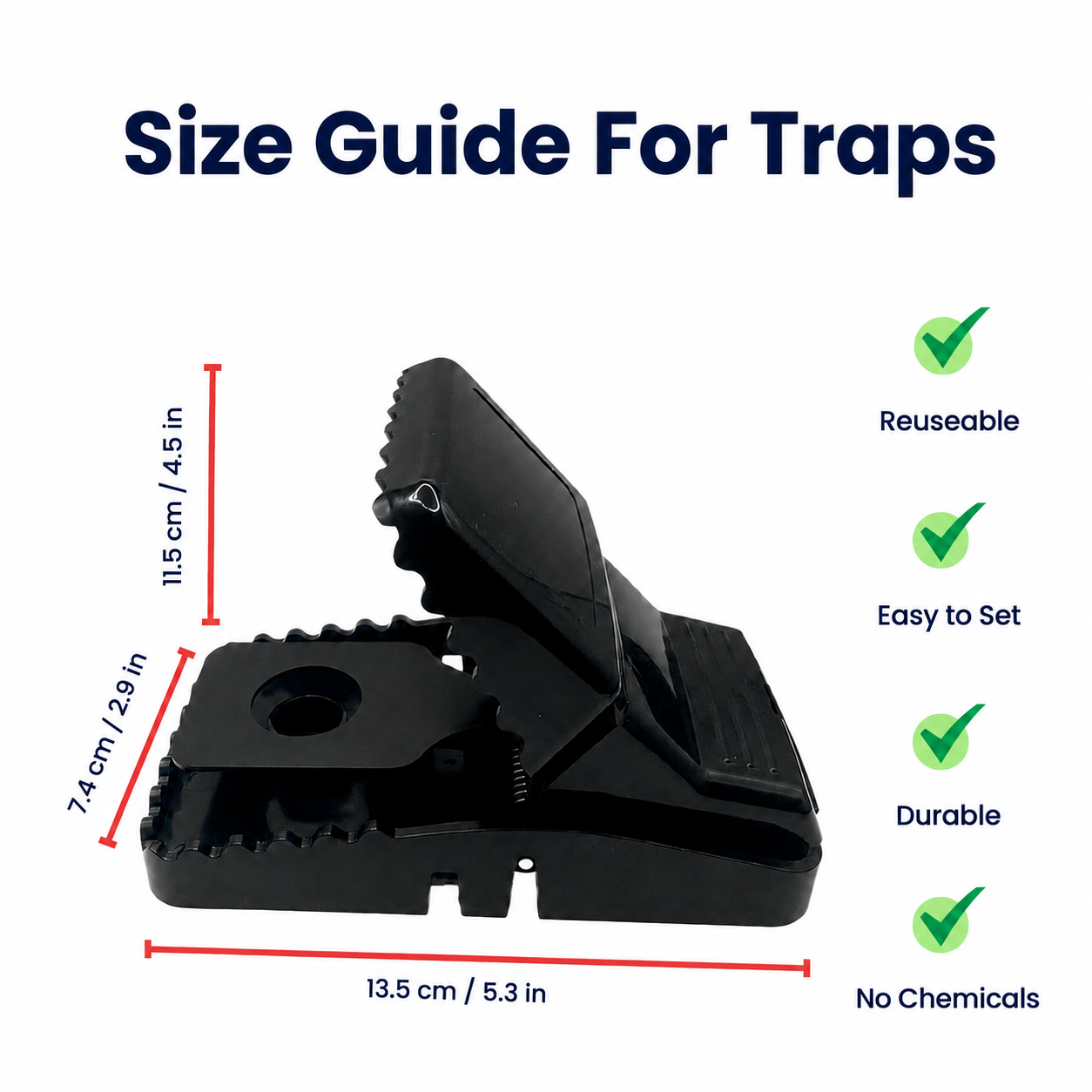 Coremaster Professional Rodent Snap Traps for Rats & Mice