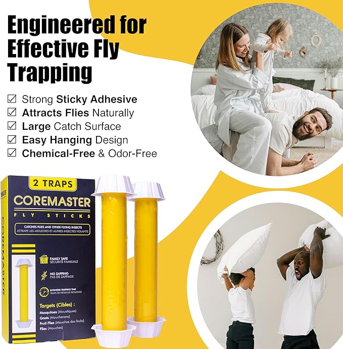 Coremaster Hanging Fly Traps - 2 Pack