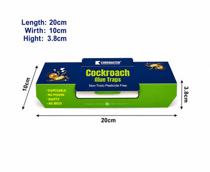 Coremaster Blue Cockroach Glue Traps for Indoor Use - 12 Pack