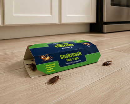 Coremaster Blue Cockroach Glue Traps for Indoor Use - 12 Pack