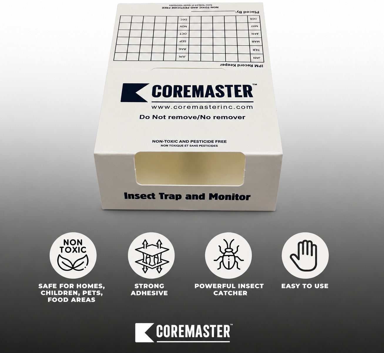 Coremaster Insect Monitor Traps for Roaches, Ants & Crawling Insects