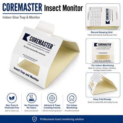 Coremaster Insect Monitor Traps for Roaches, Ants & Crawling Insects