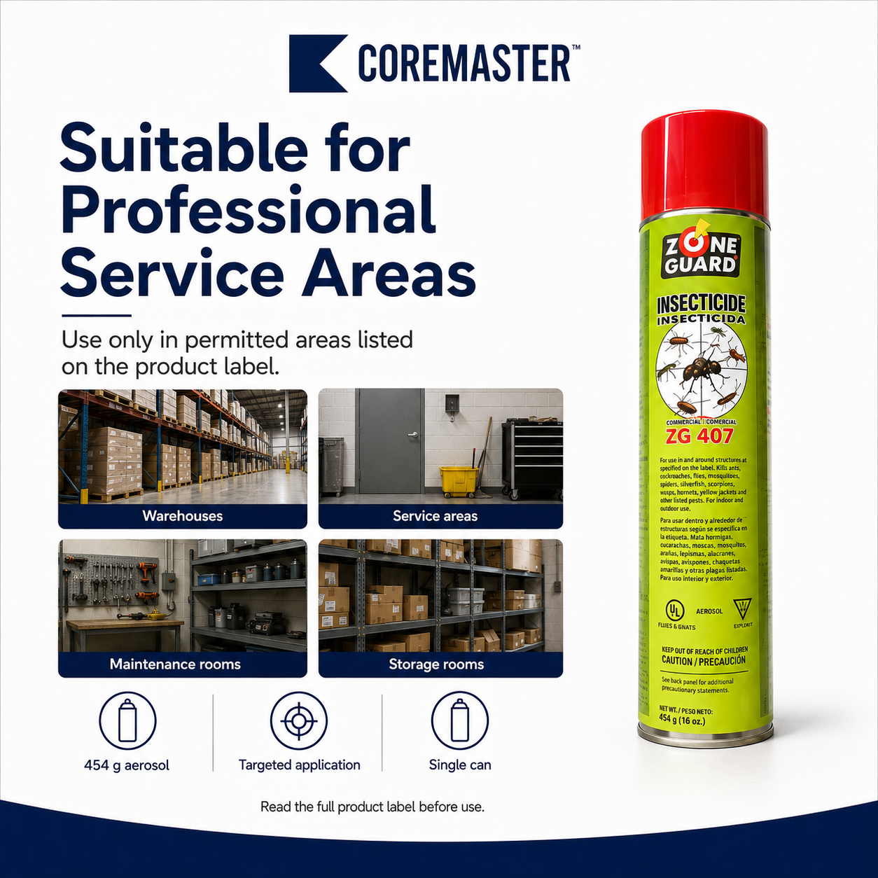 Zone Guard ZG 407 Commercial Aerosol Spray - 454 g