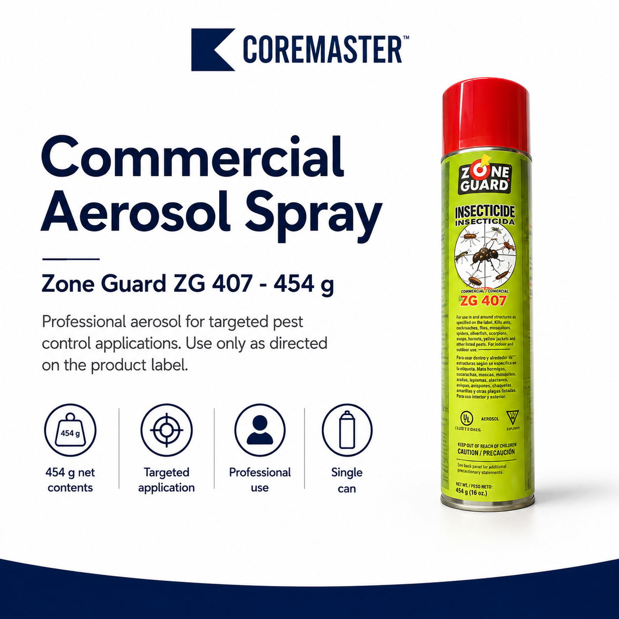 Zone Guard ZG 407 Commercial Aerosol Spray - 454 g