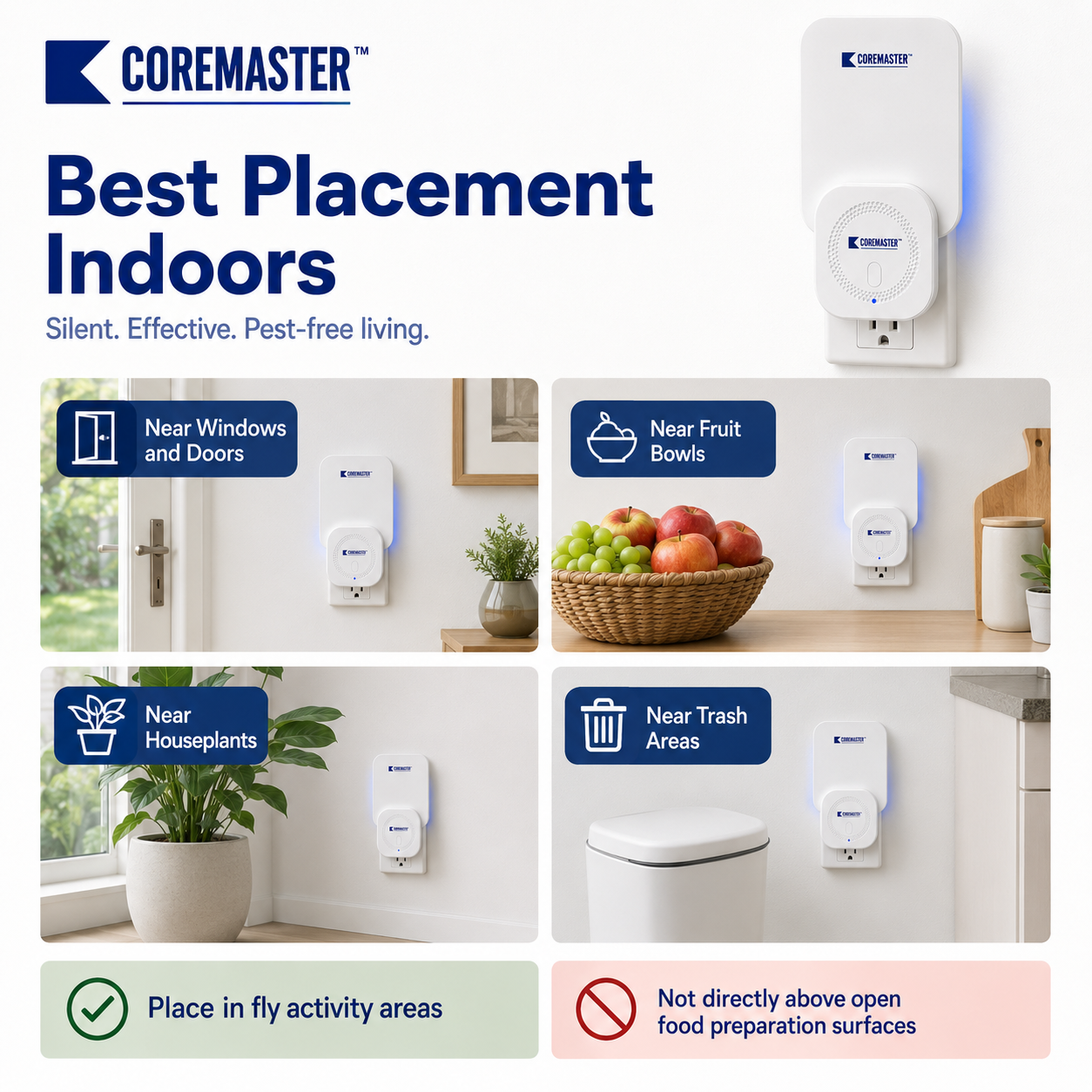 Coremaster Core 91 Indoor Fly Trap with  Glue Boards