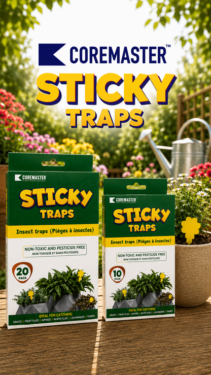 Coremaster Yellow Sticky Gnat Traps 10 Pack